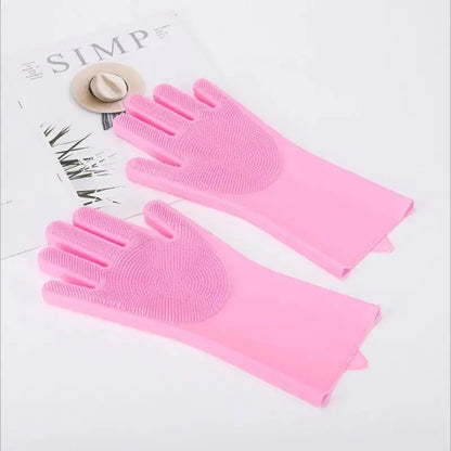 Silicone Pet Bath Gloves for Dogs & Cats – Grooming & Deshedding Glove
