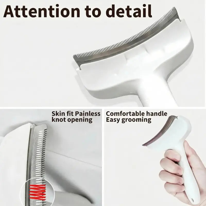 Undercoat Rake Deshedding Brush for Long-Haired & Double-Coated Dogs
