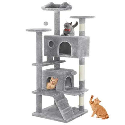 Sweetcrispy 54-Inch Vertical Cat Scratcher Shelf - Durable, Space-Efficient Pet Furniture with Anti-Tilt Base and Modern Memory Foam Nest for Play and Rest, Perfect for Fulfilling Natural Scratching Instincts, Ideal Gift for Cat Enthusiasts