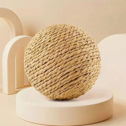Premium Large Jute Cat Ball Toy - Durable, Bite-Resistant, and Safe for Indoor Interactive Play and Self-Entertainment