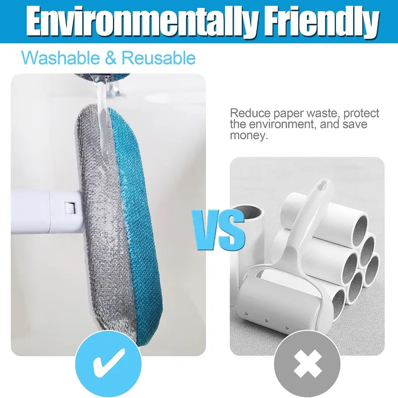 Reusable Pet Hair Remover for Couch, Carpet & Clothes – Extendable