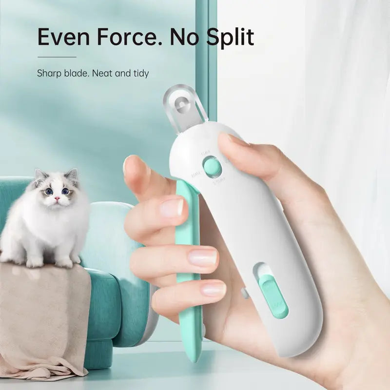 Cat Nail Clipper for Indoor Cats & Kittens - 4-Size Adjustable Holes, Hidden Nail File, Splash-Proof Design, Safe Clipping Pet Grooming Tool #Petlovers
