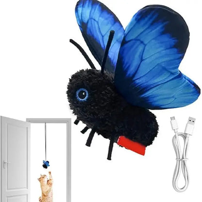 Intelligent Interactive Butterfly Cat Toy - Automatic Flapping Wings, USB Rechargeable Teaser for Indoor Pets, Ideal Halloween Gift