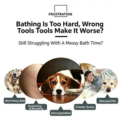 Silicone Pet Bath Gloves for Dogs & Cats – Grooming & Deshedding Glove