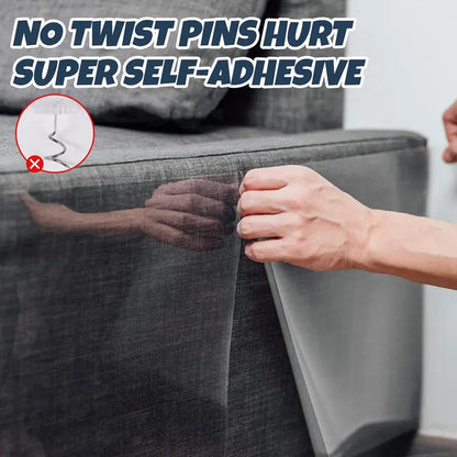 AISOON 60-Piece 15mm Transparent Single-Sided Self-Adhesive Cat Scratch Tape for Furniture Protection - Classic Invisible Deterrent with Residue-Free Application