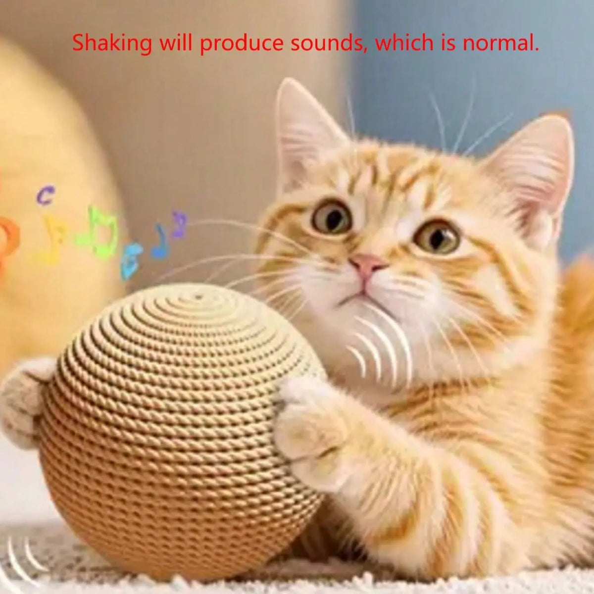 Premium Large Jute Cat Ball Toy - Durable, Bite-Resistant, and Safe for Indoor Interactive Play and Self-Entertainment