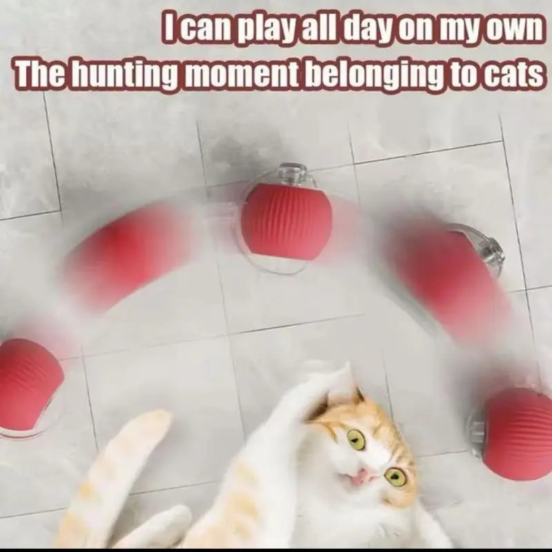 Interactive Rechargeable Ball Toy for Cats and Dogs with Bird Chirping Sound, Smart Motion Sensor, Chew-Resistant Design, and Ultra-Quiet Operation - Ideal Anti-Depression Gift and Multi-Surface Compatibility