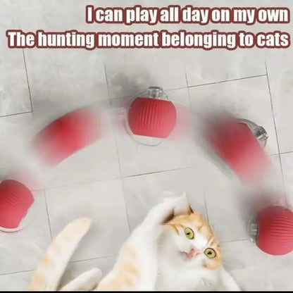 Interactive Rechargeable Ball Toy for Cats and Dogs with Bird Chirping Sound, Smart Motion Sensor, Chew-Resistant Design, and Ultra-Quiet Operation - Ideal Anti-Depression Gift and Multi-Surface Compatibility