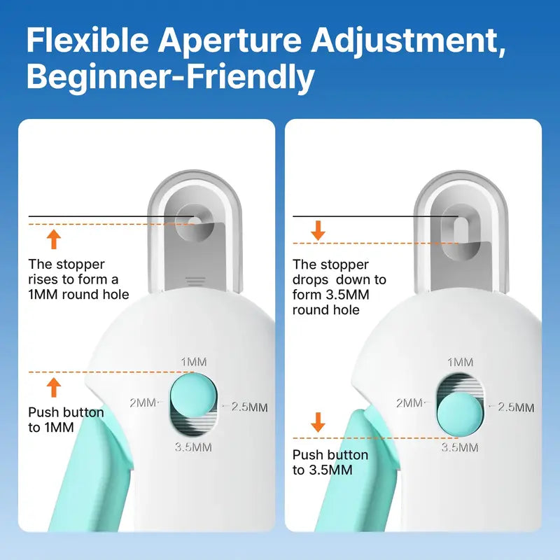 Cat Nail Clipper for Indoor Cats & Kittens - 4-Size Adjustable Holes, Hidden Nail File, Splash-Proof Design, Safe Clipping Pet Grooming Tool #Petlovers