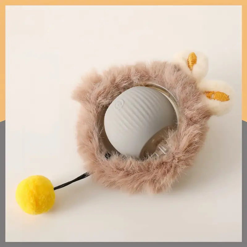 Interactive Rechargeable Ball Toy for Cats and Dogs with Bird Chirping Sound, Smart Motion Sensor, Chew-Resistant Design, and Ultra-Quiet Operation - Ideal Anti-Depression Gift and Multi-Surface Compatibility