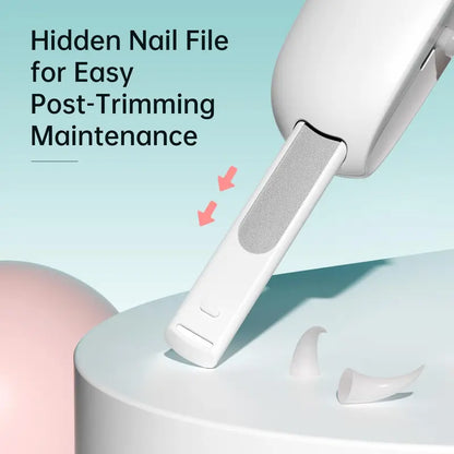 Cat Nail Clipper for Indoor Cats & Kittens - 4-Size Adjustable Holes, Hidden Nail File, Splash-Proof Design, Safe Clipping Pet Grooming Tool #Petlovers