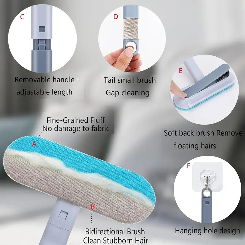 Reusable Pet Hair Remover for Couch, Carpet & Clothes – Extendable