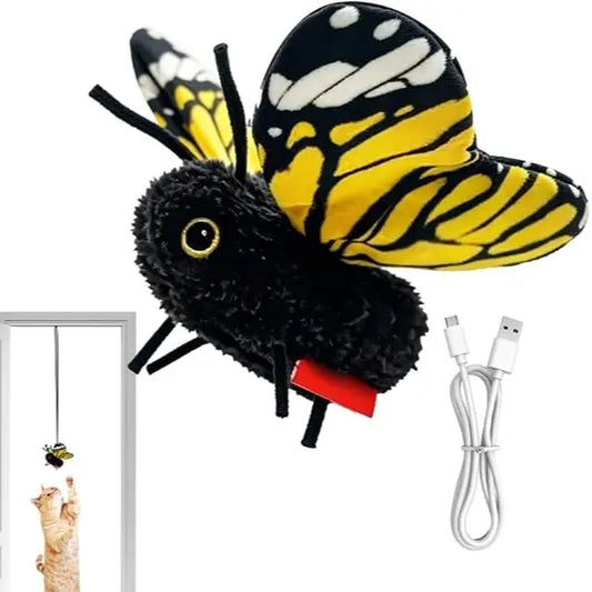 Intelligent Interactive Butterfly Cat Toy - Automatic Flapping Wings, USB Rechargeable Teaser for Indoor Pets, Ideal Halloween Gift