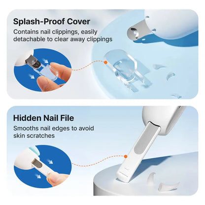 Cat Nail Clipper for Indoor Cats & Kittens - 4-Size Adjustable Holes, Hidden Nail File, Splash-Proof Design, Safe Clipping Pet Grooming Tool #Petlovers
