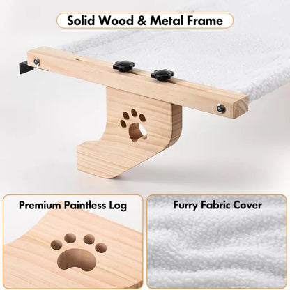 SunNap Cat Window Perch – No-Drill Clamp, Cozy Memory Foam Bed for Sunbathing
