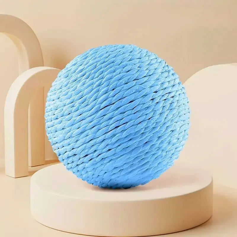 Premium Large Jute Cat Ball Toy - Durable, Bite-Resistant, and Safe for Indoor Interactive Play and Self-Entertainment