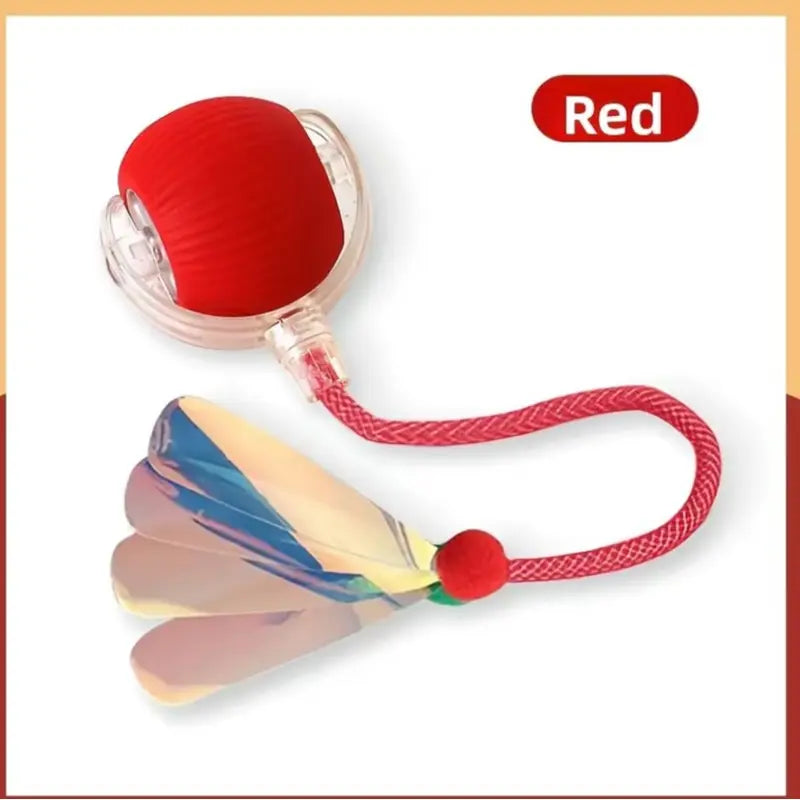 Interactive Rechargeable Ball Toy for Cats and Dogs with Bird Chirping Sound, Smart Motion Sensor, Chew-Resistant Design, and Ultra-Quiet Operation - Ideal Anti-Depression Gift and Multi-Surface Compatibility