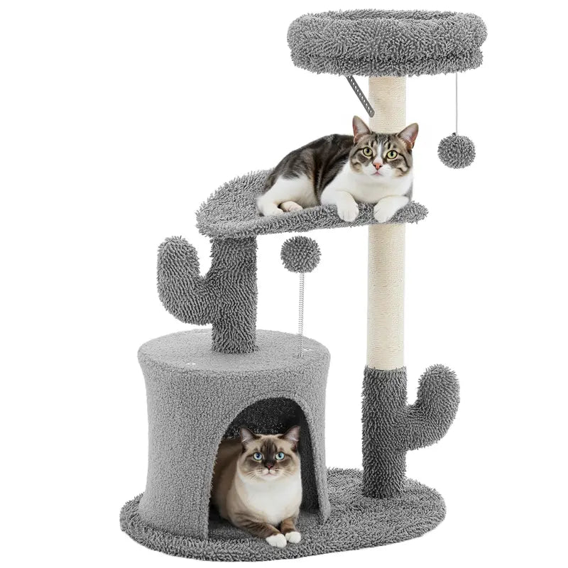 Sweetcrispy 54-Inch Vertical Cat Scratcher Shelf - Durable, Space-Efficient Pet Furniture with Anti-Tilt Base and Modern Memory Foam Nest for Play and Rest, Perfect for Fulfilling Natural Scratching Instincts, Ideal Gift for Cat Enthusiasts