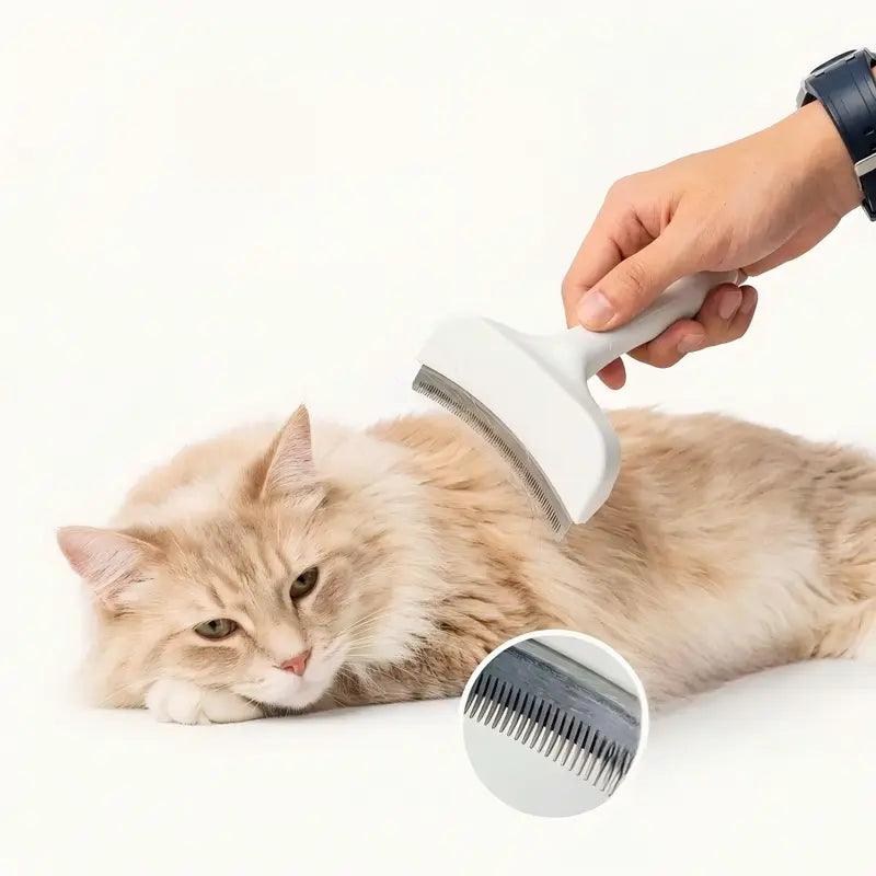 Undercoat Rake Deshedding Brush for Long-Haired & Double-Coated Dogs