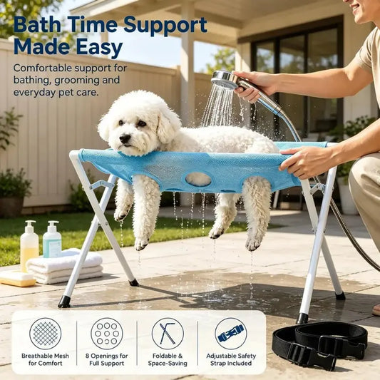 Calm Paws Grooming Hammock – Stress-Free Nail Trims & Baths for Cats and Small Dogs