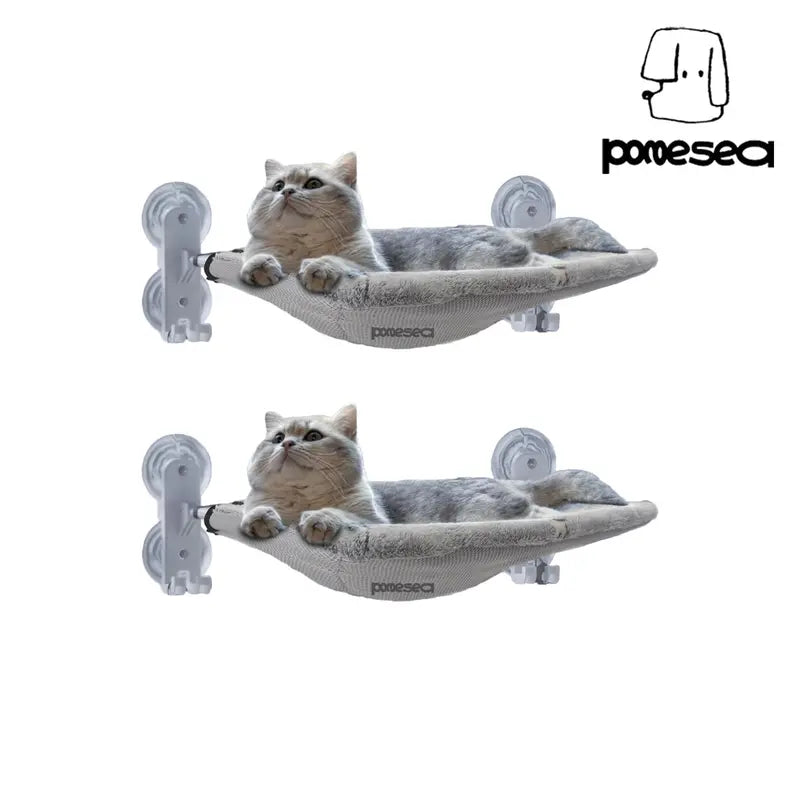 Star Geometric Folding Window Hammock for Cats - Glow-in-the-Dark, Cordless, Machine Washable, Sturdy Metal Frame with Strong Suction Cups, 23.3"L x 11.4"W x 7.1"H, 44 lb Capacity Modern Perch for Small Dogs