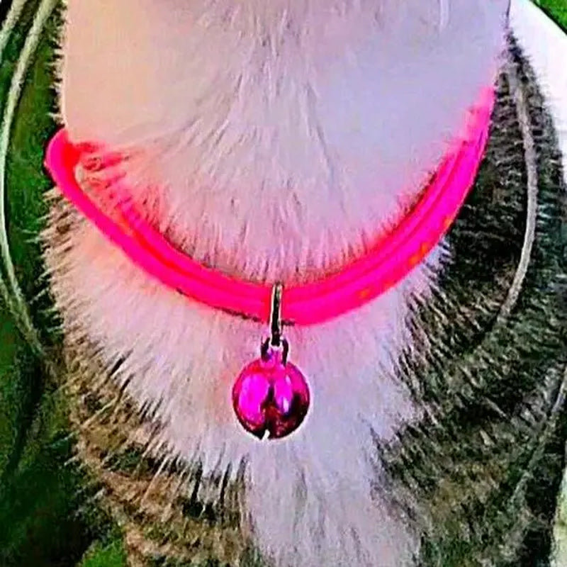 Adjustable Pink Cat Collar - Stylish Neck Accessory for Pets